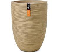 Capi Europe – Vase bas élégant Rib NL – 34 x 46 cm Ø34 – Beige – Intérieur/Extérieur