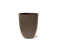 Vase élégant Groove 34x46 cm Noir et doré 445494