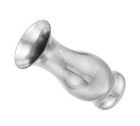Vase en Acier Inoxydable Argenté, Design Rond Moderne et Minimaliste
