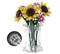 Vase en acrylique pour bouquet de fleurs Lego, support transparent pour collection botanique, vase décoratif pour roses, orchidées, tournesols
