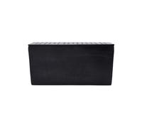 Vase en aluminium, finition laiton, noir, carré, avec trous pour tiges, à poser - House Doctor, Flow - 10x30x14 cm