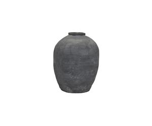 Vase en béton brut gris, autoportant, stable, 10 kg - House Doctor, Rustik - 37x37x47 cm