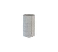 Vase en béton gris, à poser, motif damier, finition mate - Zuiver, Fajen - Ø15xH26 cm