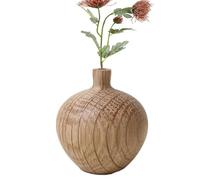 Vase en bois - Vase à fleurs | Accessoire de décoration d'intérieur - Mini vases en bois, vases en bois massif séchés de style japonais, vase à fleurs séchées, composition florale faite à la main