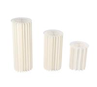 Vase en carton de mariage - Support de fleurs pliable - Colonne décorative - Blanc - Forme cylindrique - Ensemble de fleurs - Vase de fête - Décoration de table élégante en vrac