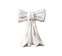 Vase en céramique avec nœud - Grand vase fin - Porte-pinceaux de maquillage - Design contemporain - Décoration pour la maison, l'étagère, la table du salon - KzW789 (blanc, A)