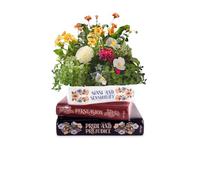 Vase en céramique en forme de livre empilé, vase décoratif pour fleurs, vase unique en forme de livre pour bibliothèque, décoration de maison, chambre, cadeau pour les amateurs de livres