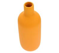 Vase en Céramique Jaune Rond, Décoration Chic Simple pour Intérieur | Vase Fleur Ceramique, Surface Lisse Facile à Nettoyer, pour Fleurs Séchées, Maison et Bureau