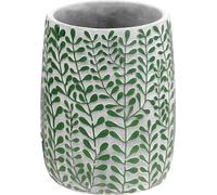 Vase en céramique look béton, décor vrilles, déco Ø13cm H17cm