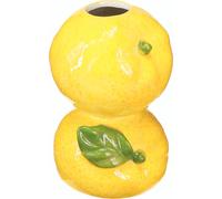 Vase en céramique méditerranéen avec un design de citron pour une décoration estivale
