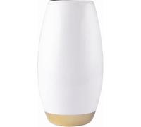 Vase en Céramique Or Blanc Rond Vase à Fleurs Moderne Fait à La Main pour Pampas Herbe Vase à Fleurs Moderne pour Bureau Salon Chambre à Coucher Rebord De Fenêtre Décoration, White, A