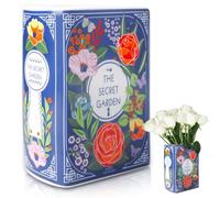 Vase en céramique Petit vase à fleurs Style rétro En forme de livre Idéal pour bibliothèque, arrangements floraux, cadeau, décoration de maison, chambre à coucher, bureau