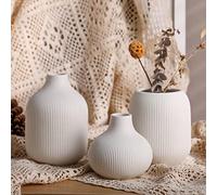 Vase en céramique pour décoration, petits vases boho fixés pour la maison, décoration de ferme minimaliste moderne, vases de bourgeon décoratifs pour décor de plateau, table, étagère, manteau et