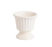 Vase en céramique pour plantes succulentes - Orchidée papillon - Pot de fleurs - Décoration de bureau - Décoration de bureau - Pot de fleurs haut - Blanc