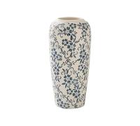Vase en céramique rétro Haut de Gamme en Porcelaine Bleue et Blanche, Nouvelle Vaisselle Chinoise légère pour Fleurs, Table d'entrée de Salon