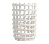 Vase en céramique tressée à la Main, Style Nordique, Blanc, Creux, for Fleurs séchées, Composition Florale for Salon, Hauteur 17,5 cm/20 cm, Vase Tulipe délicat(15.8 * 20cm)