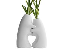 Vase en Céramique - Vase De Table Enlacé Décor Moderne,2 Pièces Centres De Table Décor D'Intérieur pour Arrangements Floraux Maison Nouvelle Anniversaire Noël Fête Cuisine