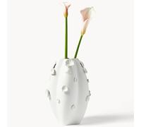 Vase en céramique Westwing Mar avec coquillages décoratifs blanc 31 cm