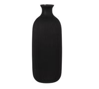 Vase en dolomite strié noir H30 12x30x12cm Noir