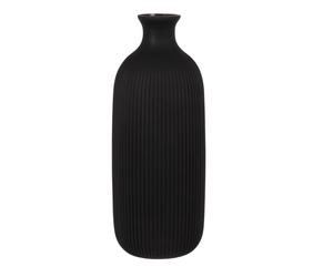 Vase en dolomite strié noir H30 12x30x12cm Noir