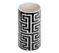 Vase en Dolomite "The Palm Resort" 26cm Noir & Blanc