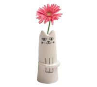 Vase en Forme de Chat - Vase de Centre de Table | Vase à Fleurs d'art Moderne, Vase de Table Mignon en résine pour fraîches et séchées, Arrangement Floral