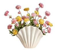Vase en forme de coquillage - Support pour pinceaux de en PVC | Large ouverture sur le dessus, incassable, sans danger pour les enfants, peut contenir des stylos et des pinceaux