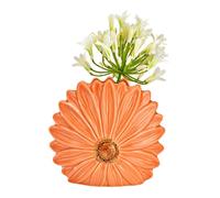 Vase en forme de fleur 17x16x7 cm orange