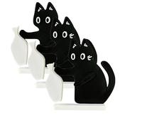 Vase en Forme De Moustache De Chat, 3Pcs Adorable Aimant Décoratif pour Réfrigérateur Représentant Un Chat Noir, Aimant Décoratif en Acrylique en Souvenir De Votre Animal De Compagnie