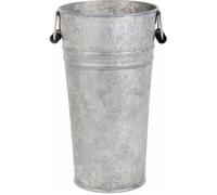 Vase en forme de seau - Vintage - Zinc - Grand modèle 30 cm - Petit modèle 20.7 cm - Gris