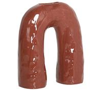 Vase en Grès 29 cm Fleurs Imperméable Accessoires Salon Chambre Bureau Marron Pe