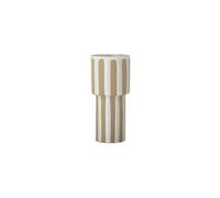 Vase en grès beige, à poser, émaillé blanc, design épuré - Bloomingville, Awah - Ø13x29 cm