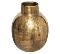 Vase en Métal Doré Martelé H 14 cm - Atmosphera