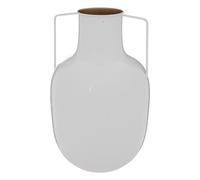 Atmosphera Créateur d'intérieur - Vase en Métal "Le Collectionneur" 30cm Blanc Blanc G