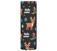 Vase en plastique noir avec cerf d'hiver et flocon de neige pour fleurs, mariage, centre de table, décoration de cuisine, bibliothèque, fête
