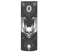 Vase en plastique noir avec motif tête de mort maléfique - 30 x 10 cm - Petits vases modernes pour décoration de fleurs