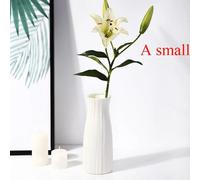 Vase En Plastique Pour Décoration De Maison,Imitation Blanche,Pot De Fleur En Céramique,Panier De Plantes,Décoration Nordique Pour Mariage,Table À Manger,Chambre À Coucher.A Tybe Samll White