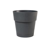 Vase En Plastique Stefanplast Ethica Avec Réserve D’Eau, 30 Cm, Graphite