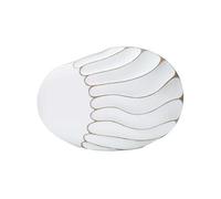 Mauro Ferretti Vase en résine Lignes 34 x 11,5 x 24,5 cm Blanc