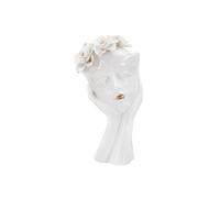 Vase en porcelaine blanc 16,5x14x27,3 cm
