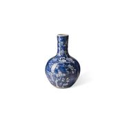 Vase en porcelaine bleu foncé h46cm Blossom