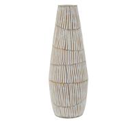 Vase en résine Mauro Ferretti Hanoi Ø 6 cm Blanc 17x47 cm