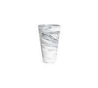 Vase en résine noir et blanc, marbré, fait main, à poser - Zuiver, Conic - 15x15x25 cm