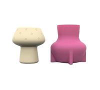 Vase en silicone polyvalent en forme de champignon pour la décoration de la maison et du bureau et le rangement de bijoux en béton