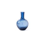 Vase en verre bleu foncé h57cm Cracked