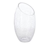 Atmosphera Vase bombé en verre – Effet craquelé – H. 23 cm