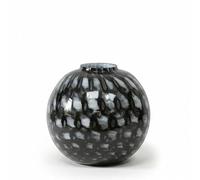 Vase en Verre de Murano Noir Sphère Balleton