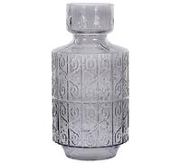 Vase en Verre Décoratif Moderne à Fleurs Gris 33 cm pour Table Accessoire Dikell