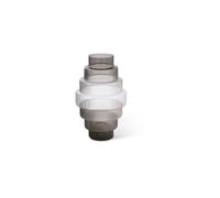 Vase en verre gris foncé h65cm Steps
