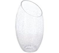 Vase en verre - H. 23 cm - Effet craquelé